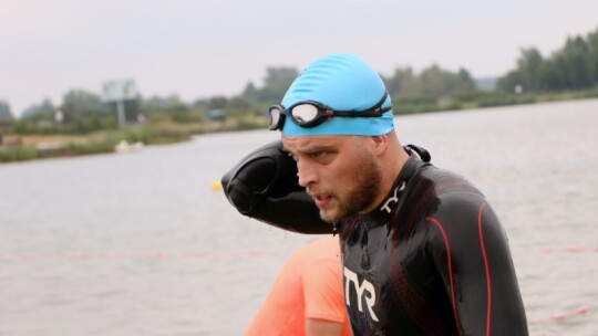 Robert Mrozek zwycięzcą X Triathlonu Garwolińskiego. Łukasz Biernacki na podium