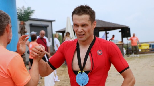 Robert Mrozek zwycięzcą X Triathlonu Garwolińskiego. Łukasz Biernacki na podium