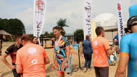 Robert Mrozek zwycięzcą X Triathlonu Garwolińskiego. Łukasz Biernacki na podium