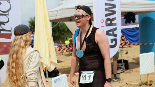 Robert Mrozek zwycięzcą X Triathlonu Garwolińskiego. Łukasz Biernacki na podium