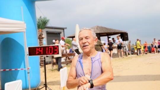 Robert Mrozek zwycięzcą X Triathlonu Garwolińskiego. Łukasz Biernacki na podium