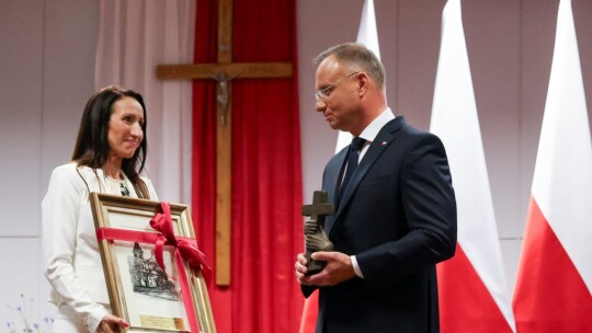Prezydent Duda na uroczystościach w Miętnem