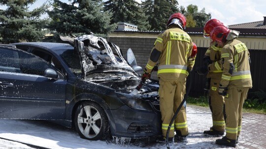 Pożar auta na Warszawskiej