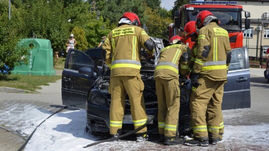 Pożar auta na Warszawskiej