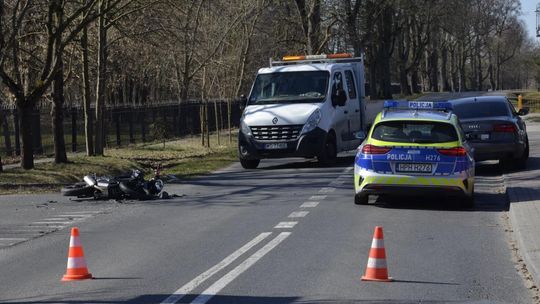 Wypadek w Miętnem: 17-letni motocyklista w szpitalu