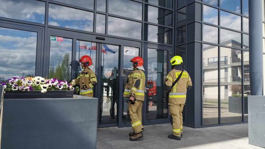 Alarm pożarowy w starostwie