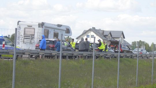 Kolizja na obwodnicy Garwolin. Korek na S17