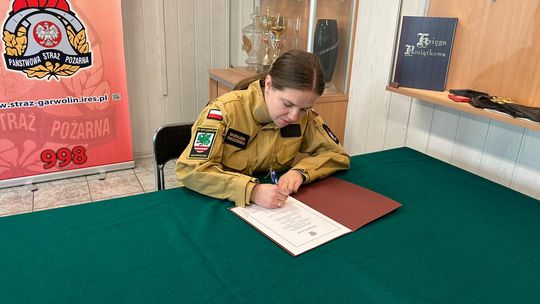 Nowy strażak w garwolińskiej komendzie