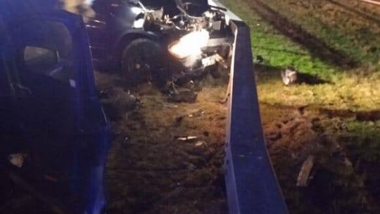 Dwa wypadki, w tym dachowanie na S17 Dwa wypadki, w tym dachowanie na S17