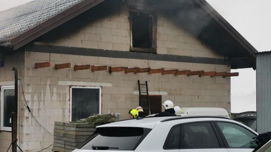 Pożar warsztatu w Rębkowie