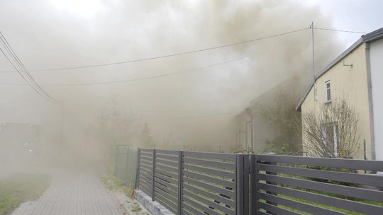 Pożar domu w centrum Garwolina