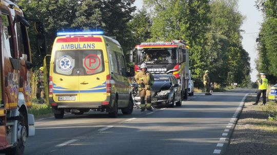 Wypadek na drodze krajowej nr 76. Dziecko potrzebowało pomocy